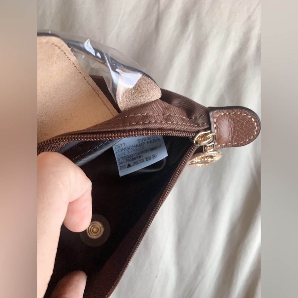 Longchamp‎ Le Pliage mini make-up bag coffee brown color - Picture 6 of 10